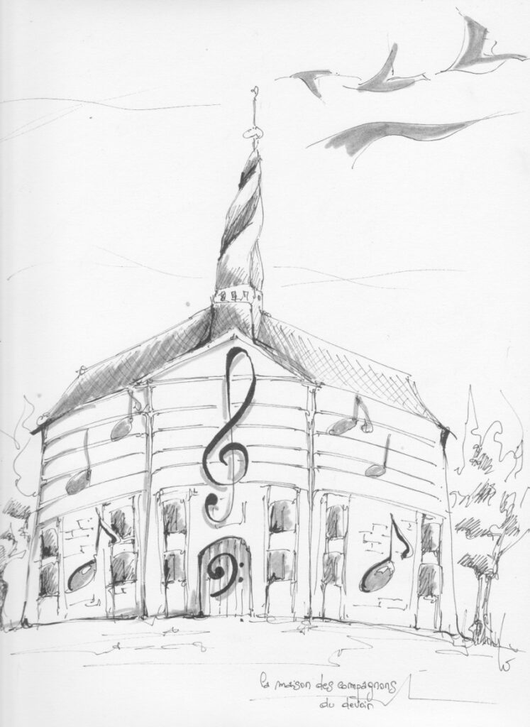 Illustration de la Maison des Compagnons du Devoir de l'île Espere qui héberge aussi le Conservatoire de l'Inouï